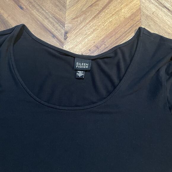 Eileen‎ Fisher Top Rayon Stretch Long Sleeve Pullover USA Made Womens Small - Picture 7 of 8